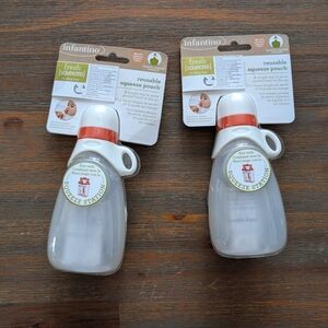 Infantino Fresh Squeezed Reusable Pouch with Orange Accent